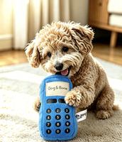 Jouet à mâcher pour chien en peluche en forme de téléphone, moderne, mignon, couineur, écologique, durable, interactif, pour l'entraînement et soulage l'ennui des chiens