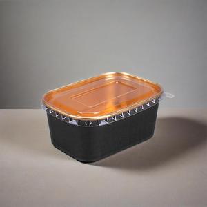 Boîte d'emballage alimentaire à impression personnalisée bols à salade bol en papier avec couvercle bol en papier artisanal jetable écologique en feuille d'or - Product Image 2