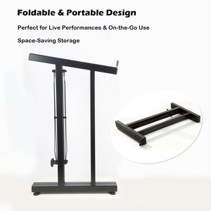 KB300 Yinyu Portable Audio Mixer <strong>Stand</strong> - Angled Foldable &amp; Adjustable Studio Music Mixer <strong>Synth</strong>, MPC <strong>Stand</strong> for DJ Turntables - Product Image 4