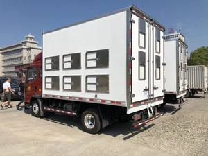 HOWO Diesel Gasolina Pollo Transporte Camión Pollitos Portador Pollo Vivo Transportador Fabricante Refrigerador Almacenamiento en frío - Product Image 6