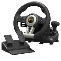 Volant et pédales de course PXN V3 PRO pour PC |   Volant à 11 pouces avec retour de vibrations, palettes de changement de vitesse, direction à 180°, 2 pédales