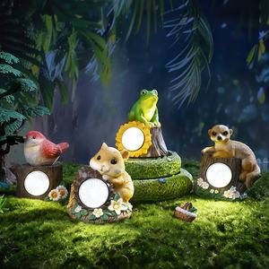 Rogo Luxe Dieren Kikker Led Gazon Spotlights Op Zonne-Energie 3.7Inch Hars Tuinverlichting Groothandel Waterdichte Outdoor Ornamenten - Product Image 5