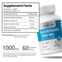 Complément alimentaire Ytbio Glutathion Collagène en comprimés pour la revitalisation cellulaire et une peau éclatante
