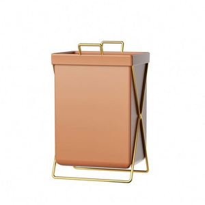 Panier de rangement pliable en cuir imperméable à cadre en X, durable, pour salle de bain et maison - Product Image 2
