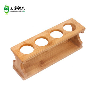 Bamboo <b>grid</b> seasoning bottle rack, multi-functional kitchen seasoning storage rack, bamboo seasoning bottle storage rack, - Product Image 4