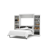 Lit Murphy de haute qualité pour chambre à coucher, appartement, hôtel, lit pliant de luxe sur mesure avec armoire de rangement