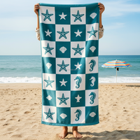 100% Cotton Luxury Soft Plush Oversized Beach Towel Striped Pool Cabana Tropical Super Absorbent Yarn Dyed Jacquard Beach Towel