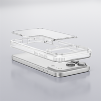 Étui de téléphone portable transparent de haute qualité en TPU + PC pour iPhone 18 Pro Max 17 16 15 14, anti-rayures, avec logo personnalisé, emballage inclus