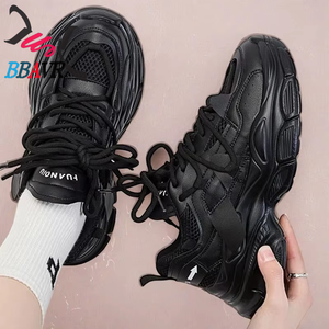 Zapatillas Deportivas Planas Transpirables con Cordones de Malla para Mujer, Estilo Casual y Robusto - Product Image 2