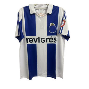 Maglia da Calcio Retrò Personalizzata Porto Club 97-04 per Uomo, 100% Poliestere, Stampa a Trasferimento Termico, Anti-UV, Asciugatura Rapida, Manica Lunga - Product Image 3