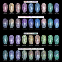 Vernis à ongles MissGel Platinum Glitter Mood Change UV, bio, 15 ml, gel polish, esmaltes semi-permanents