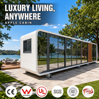 Cabane moderne en bois avec vue panoramique, maison préfabriquée modulaire, écologique, facile à installer, maison de glamping pour les vacances en famille