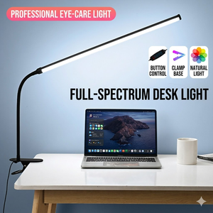 Lámpara <span class=keywords><strong>de</strong></span> Escritorio LED <span class=keywords><strong>de</strong></span> Espectro Completo, Moderna y Sencilla, con Protección Ocular, Luz <span class=keywords><strong>de</strong></span> Lectura con Clip, Cuello <span class=keywords><strong>de</strong></span> Cisne Flexible, para Oficina, Estudio, Arquitectura - Product Image 1