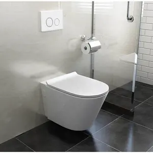 China Factory Manufactures Modern Washdown WC Wall-hung Small Toilet Set Bathroom Round Toilets Wall Mount Toilets