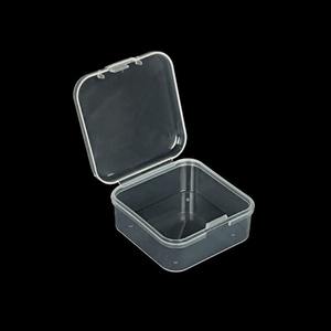 Caja de almacenamiento cuadrada transparente de 4,5 cm de PP con tapa para organizadores de joyas, capacidad pequeña de 0-1L, número de pieza 5031 - Product Image 2