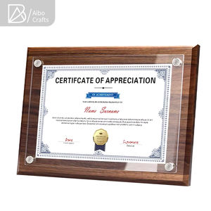 شهادة مستطيلة حديثة وإطار دبلوم مع قماش من الخشب الطبيعي تصميم أنيق عالي الطلب - Product Image 3