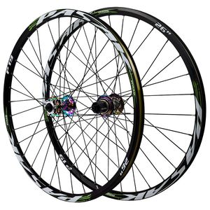 Chói Electroplate <span class=keywords><strong>MTB</strong></span> xe đạp wheelset 26/29/27.5 inch bánh xe thông qua trục Hub 100/142 Xd/HG/MS rim32h nói 6 pawls Xe Đạp Bánh Xe - Product Image 6