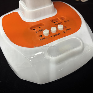 Ventilador de mesa con motor de cobre solar AC/DC de 12 pulgadas con USB y luz LED - Product Image 5