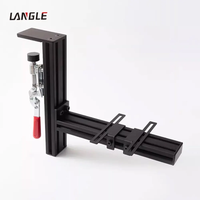 Pièces usinées CNC en aluminium 4080, cadre d'extrusion en aluminium anodisé noir, support de bureau pour joystick et accélérateur de simulateur de vol