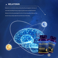 Capsules de mélatonine à la vitamine B6 naturelle, complément alimentaire pour adultes, améliore la qualité du sommeil, favorise la relaxation et le repos, 60 capsules