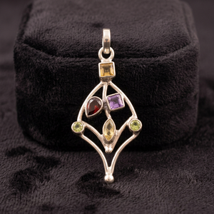 Art Palace Gracious 925 Colgante de plata Diseño de múltiples piedras de moda - Product Image 3