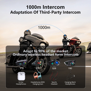 Auriculares Inalámbricos <span class=keywords><strong>para</strong></span> Casco de Motocicleta con Cámara y Sistema de Comunicación de Audio, Manos Libres <span class=keywords><strong>para</strong></span> Llamadas y Video - Product Image 2