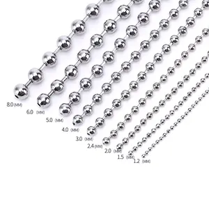 304 stainless steel bead chain curtain chain DIY accessories ball Chain For Jewelry