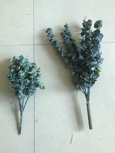 الجملة البلاستيك الاصطناعي الأوكالبتوس ليف ريال اللمس 5 فروع الأوكالبتوس أوراق الجذعية للديكور - Product Image 6