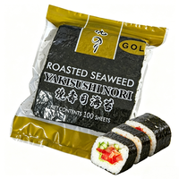 Vente en gros de 100 feuilles d'algues croustillantes pour rouleaux de sushi, algues nori séchées et grillées