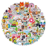 8 autocollants décoratifs personnalisés de dessins animés, étanches, pour Pâques, avec effet de changement de visage, vente directe usine