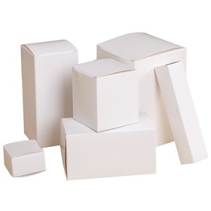 Cajas de cartón plegables blancas para 100 millones de personas, papel de 350 g, impresión de logotipo personalizado, caja de embalaje para uso cosmético - Product Image 1
