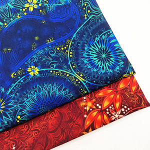 High Quality <strong>Black</strong> Leaf <strong>Pattern</strong> Printed Fabric Fashion Chiffon Beach Pants with Leaf Print Cloth for Lining <strong>and</strong> Garments - Product Image 2