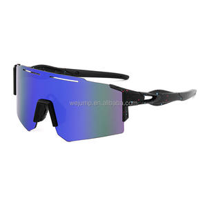 WEJUMP Lunettes de sport personnalisées pour l'extérieur, cyclisme, coupe-vent, lunettes de soleil anti-UV, verres rouges argentés roses et gris, lunettes de sécurité - Product Image 6