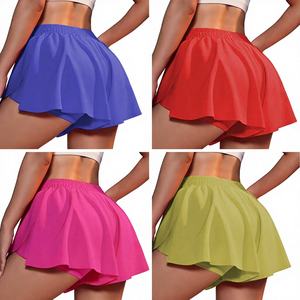 Женская спортивная одежда с индивидуальным логотипом, быстросохнущая, 2 предмета: юбки-шорты с высокой талией для тенниса и пиклбола, дышащие - Product Image 1