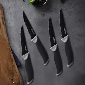 QXF Professional Steak Cutting 8 Pieces Steak Knife Set With Plastic Handle