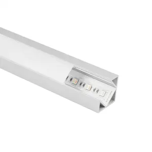 RL-210 sistema di canali in alluminio a forma di V con profilo in alluminio a LED con tappi terminali di copertura lattiginosi e clip di montaggio profilo in alluminio