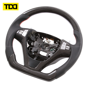 Volante Deportivo TDD de Fibra de Carbono Real Compatible con Hyundai Coolpad, Estilo Deportivo 09-16 Genesis - Product Image 5