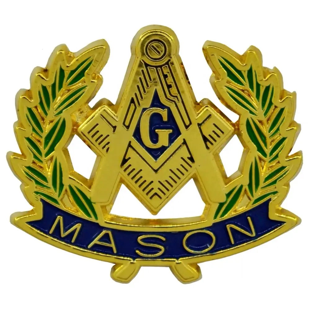 Freemason Masonic вырезанная Золотая Металлическая Автомобильная эмблема Автомобильная решетка Gmblem значки