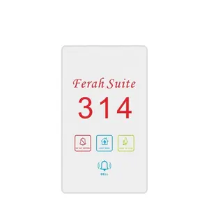 ABLE Hotel Room Number Signs Doorplate Electronic Glass Door Plate With DND Switch Hotel Doorbell System