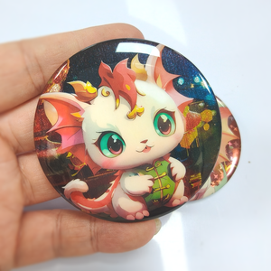 Spille Personalizzate di Alta Qualità, Design Rotondo, Badge in Metallo con Chiusura di Sicurezza, Immagini Anime Complete, Stile Antico/Moderno - Product Image 2
