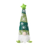 Gnome en tricot lumineux avec jambes, Rudolph, chapeau flocon de neige, elfe sans visage, ornement de Noël, décoration de maison, cadeau