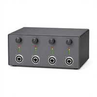 Interface audio USB 4 canaux, alimentation fantôme 48V, sans pilote, pour enregistrement sur ordinateur, podcasting, streaming en direct