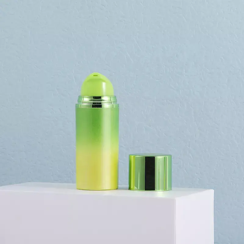Yeşil degrade boş PP plastik 15/30/50ml kozmetik ambalaj losyonu köpük pompa şişesi