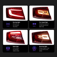 Nouvel ensemble de feux arrière LED 12V pour Skoda Octavia rouge 2016-2019, style RS modifié, Plug and Play