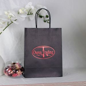 High Quality Cheap <b>Brown</b> Kraft Paper Bags with Handles Ready to Ship From China Factory for Packaging and Shopping - Product Image 1