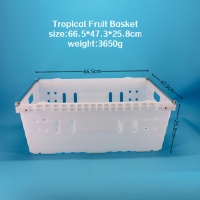 Caisse de transport empilable en plastique OEM personnalisée pour fruits (melon, durian, noix de coco) pour supermarché