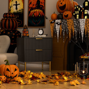 High Quality Modern <strong>Nightstand</strong> With Gold Legs Luxury Bedside Table With 2 Drawers Easy Pull Out Side Table for Living Room - Product Image 2