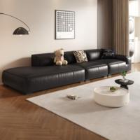 Herstellung Wohnzimmer Moderne Luxus weiße Leder couch Italienische 8-Sitzer Echt leder Sofa Set