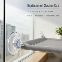 Lot de 4 puissantes ventouses antidérapantes et durables pour perchoir de fenêtre pour chat, avec écrou de fixation, 3,3 pouces, réutilisables, non amovibles, pour lit ou siège de fenêtre