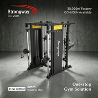 Station de musculation multifonctionnelle 3-en-1 en acier avec rack à squats et fonction Smith pour la musculation des pectoraux, du dos et des jambes, certifiée CE